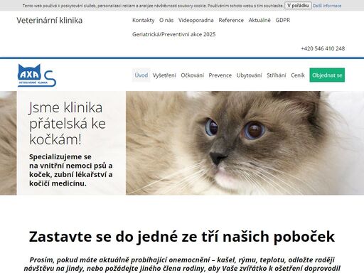 veterinární klinika axa nabízí kompletní ošetření psů, koček a drobných zvířat.
