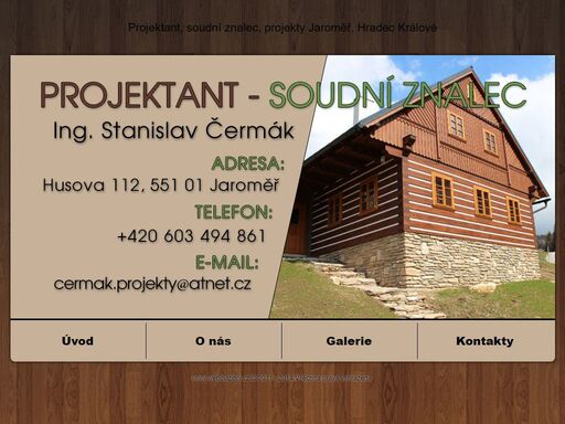projektant, soudní znalec, jaroměř, hradec králové nabízí projektování pozemních staveb, inženýrskou činnost, znalecké posudky. projekty rodinných domů, garáží, vedlejších staveb, bytových domů, atd. působíme v okolí jaroměře a hradce králové.