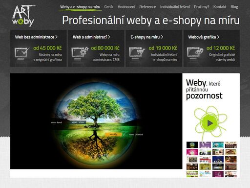chcete kompletní www stránky s jednoduchým administračním systémem? nebo originální grafiku? pomůžeme vám! artweby.cz – profesionální weby a e-shopy na míru.