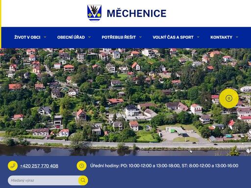 obec měchenice, měchenice, obecní úřad, úřední deska oficiální stránky obce měchenice