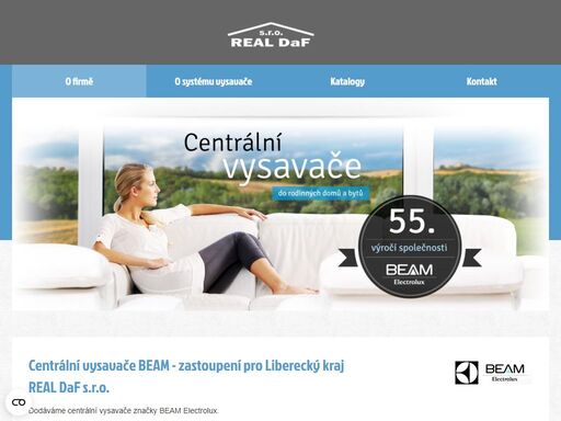 dodáváme centrální vysavače značky beam electrolux.