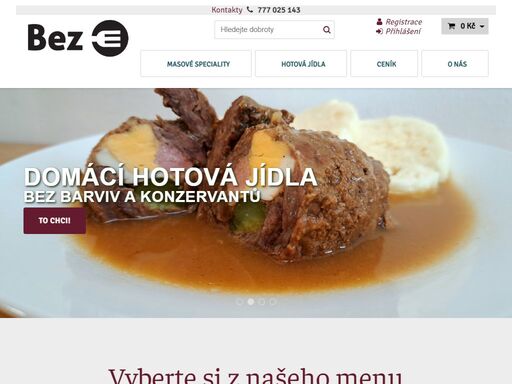 konzervovaná hotová jídla a masové speciality. vepřové a hovězí konzervy bez zbytečných éček, barviv a konzervantů.