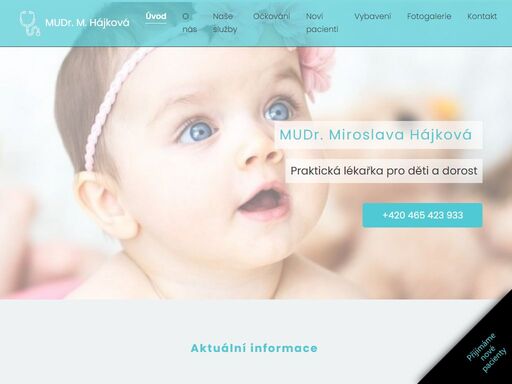 základní informace o ordinaci mudr. miroslava hájková - praktický lékař pro děti a dorost ve vysokém mýtě