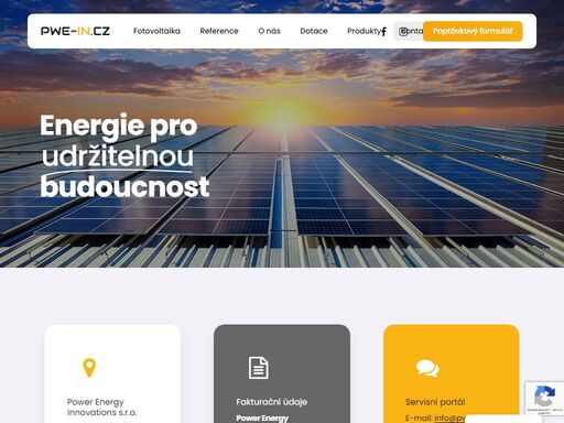 fotovoltaika, malá domácí fotovoltaická elektrárna a solární elektrárna. kontaktujte naši pobočku v praze.