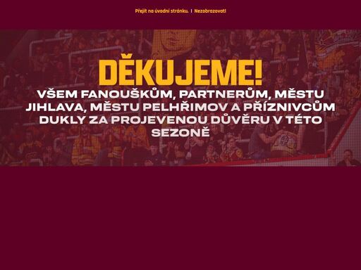hc dukla jihlava - klub tipsport extraligy ledního hokeje er
