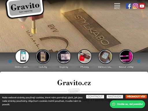 gravírování a řezaní na laseru
