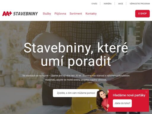 široký sortiment stavebnin - zdivo, stavební izolace, sádrokarton, fasády a mnohem více. k dispozici je i půjčovna nářadí.