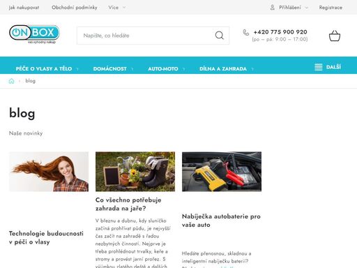 on box - vaše nákupy na jednom místě. vítejte v internetovém obchodním domě onbox.cz, kde najdete spoustu nářadí a vybavení do domácnosti, zahrady, dílny, firmy nebo skladu. naše nabídka obsahuje pouze ověřené a kvalitní produkty, některé dokonce naší značky, které jsou vyráběny přímo pro naši firmu. vyzkoušejte…