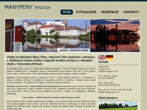 pěkné a levné ubytování formou apartmánů v jindřichově hradci.