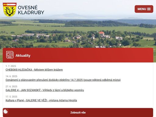 oficiální stránky obce ovesné kladruby v karlovarském kraji, v okrese cheb.