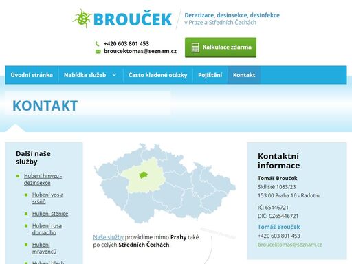 využijte služeb naší firmy pro deratizaci, dezinsekci nebo dezinfekci v praze a okolí. naše společnost má víc než 15-leté zkušenosti v oboru.