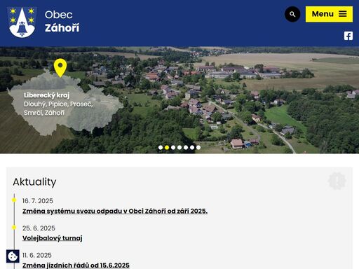 obec leží na pomezí chráněné krajinné oblasti český ráj na severním svahu bájné hory kozákova. obec se dělí na pět částí záhoří, smrčí, dlouhý, pipice a proseč.