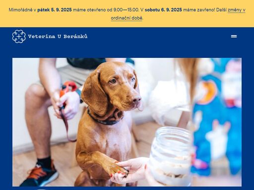 naše rodinná veterinární ordinace v českém krumlově je tady, aby se znovu cítili ve svém kožíšku — david a mirka beránkovi.