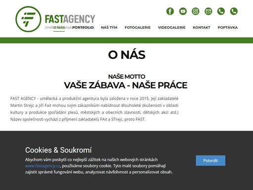 oficiální stránku umělecké a produkční agentury fastagency