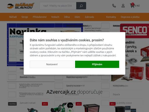 nářadí,nástroje,kompresory,čerpadla,měřidla,elektrocentrály specializovaný e-shop s ručním a elektrickým nářadím. dále nabízíme stroje, nástroje a vybavení dílen. v neposlední řadě se zabýváme dodávkami spotřebního materiálu. naší specializací jsou hřebíky do hřebíkovaček ve svitcích a na pásech.
