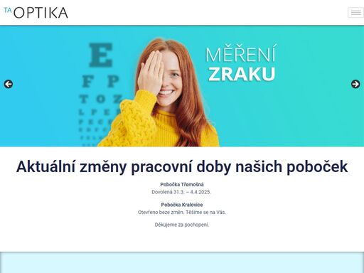 nabízíme široký sortiment dioptrických i slunečních brýlí, klasické i značkové obruby za super ceny. brýle zhotovíme do druhého dne. provádíme měření zraku. poskytujeme odborné poradenství a servis.