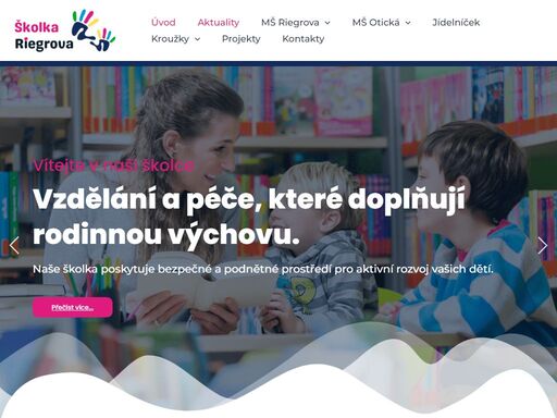 mateřská škola riegrova nabízí bezpečné a inspirující prostředí pro přirozený rozvoj a zvídavost dětí. hravé učení a péče o individuální potřeby každého dítěte jdou ruku v ruce s harmonickým prostředím, které doplňuje rodinnou výchovu.