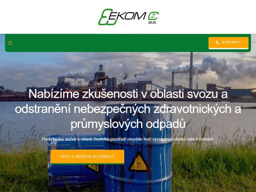 odstranění nebezpečných zdravotnických a průmyslových odpadů