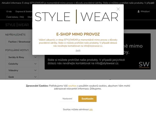 obrovský výběr stylového oblečení & accessories za skvělé ceny. najdete u nás také oblečení s motivy mnoha celebrit, filmů, seriálů či videoher. vybere si u nás každý.