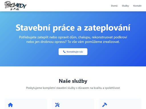 promedy - stavební práce a zateplování v hradci králové a okolí. zateplení fasád, rekonstrukce, sádrokartonové konstrukce, pokládka podlah.
