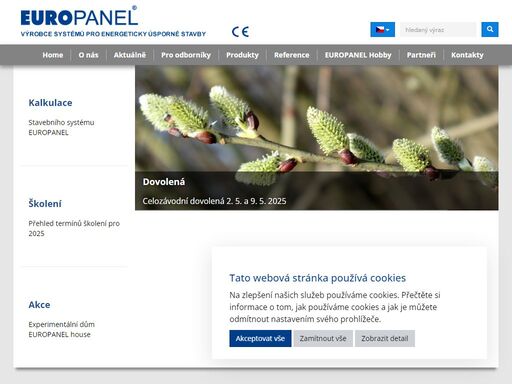 oficiální web výrobce stavebního systému europanel. systém tvoří panely sip, jádro domu europalel core a systém větrání europanel air