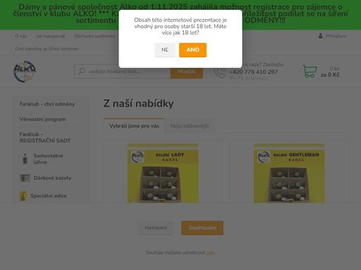 eshop s místním alkoholem