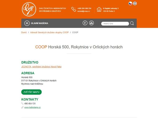 svaz českých a moravských spotřebních družstev - skupina coop. největší síť maloobchodních prodejen v české republice.