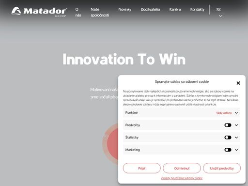 matador group, rodinná priemyselno-investičná skupina pôsobiaca v oblasti inteligentných riešení, rešpektujúca zásady udržateľnej budúcnosti.