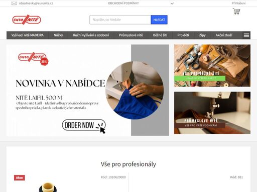 velkoobchod a maloobchod s nitěmi, nůžkami a galanterními potřebami. nabízíme široký sortiment galanterního zboží, včetně kreativních hraček pro děti. voskované nitě pro průmysl. sedlářské nitě, nitě s vysokou pevností. nůžky pro prvňáky a krejčovské nůžky.