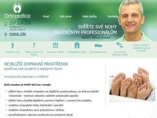 ortopedica s.r.o. - ortopedie, ortopedické ambulance a pomůcky. naší zásadou je šetřit váš čas a energii.