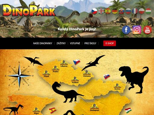 dinopark - unikátní atrakce, jejímž prostřednictvím můžete nahlédnout do hluboké historie pravěku.