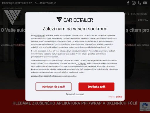 svěřte se do rukou profesionálům s citem pro detail a s letitými zkušenostmi. v car detailer garage se o vaše auto postaráme s veškerou péčí