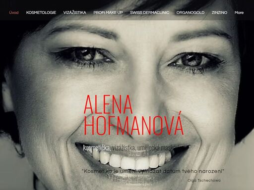 alena hofmanová. kosmetička, vizážistka, umělecká maskérka.