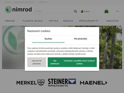 nimrod je od roku 1998 přední prodejce loveckých zbraní, optiky, oblečení, příslušenství pro lovce. oficiální importér steiner, docter, burris, merkel