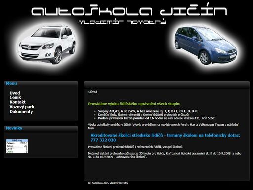 úvodní stránka - základní informace.