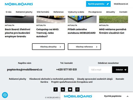 mobilboard - tvoříme svět pohyblivé reklamy - svezte svou značku na pohyblivé reklamě mobilboard. formáty i lokality přehledně a online.