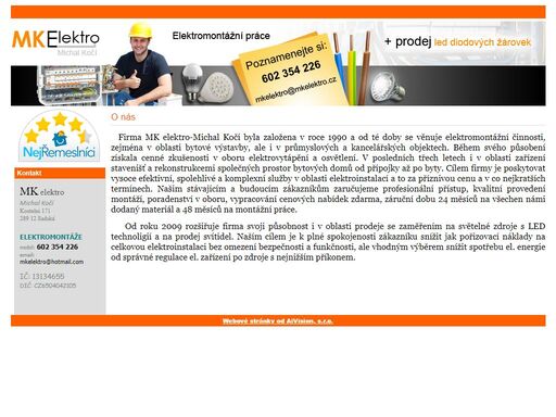 mk elektro, elektroinstalace
