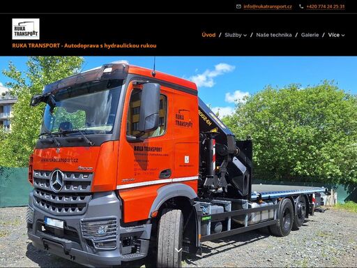 autodoprava s hydraulickou rukou, nadměrný náklad? žádný problém!