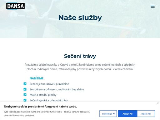 nabízíme sekání trávy, sečení křovinořezem, mulčování, vertikulaci v opavě a okolí. sekání trávy cena za m2 od 1,50 kč.