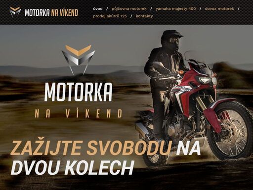 půjčovna motorek olomouc. půjčte si motorku africa twin, bmw r 1200 gs adventure nebo honda gold wing. stačí se domluvit na tel. 604 714 231 a můžete jet!