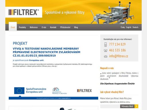 spolehlivé a výkonné filtry. filtrace pro potravinářství a vinaře. filtry pro výrobu vína, piva, lihovin, nápojů, potravin, chemie, farmacie, biotechnologie, kosmetiky, průmyslových olejů a biopaliv.