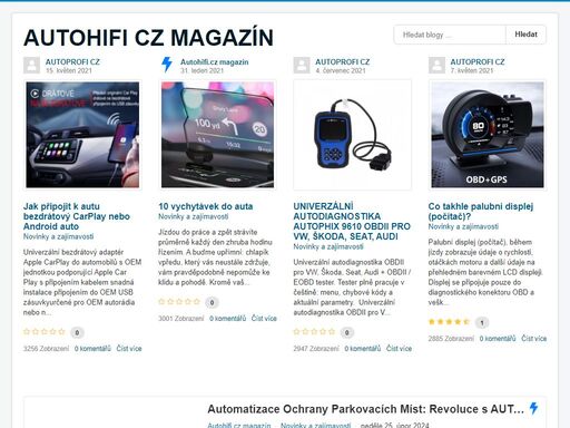 autohifi cz magazín vám přináší novinky a vše zajímavé ze světa moderních technologií automobilů pro bezpečnost, zábavu a komfort.
