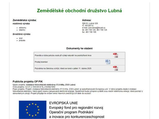 zod lubná