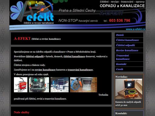čištění, revize kanalizace a odpadů v praze a středních čechách. 