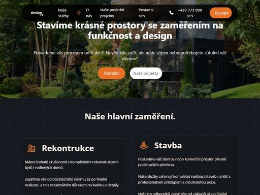 stavíme krásné prostory se zaměřením na funkčnost a design provedeme vás procesem od a do z. rekonstrukce, stavba na klíč.
