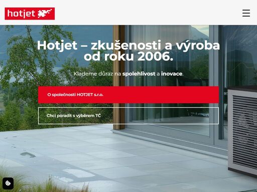 hotjet cz s.r.o. je český výrobce špičkových tepelných čerpadel, nabízející efektivní a ekologická řešení pro vytápění a chlazení domů i komerčních budov.
