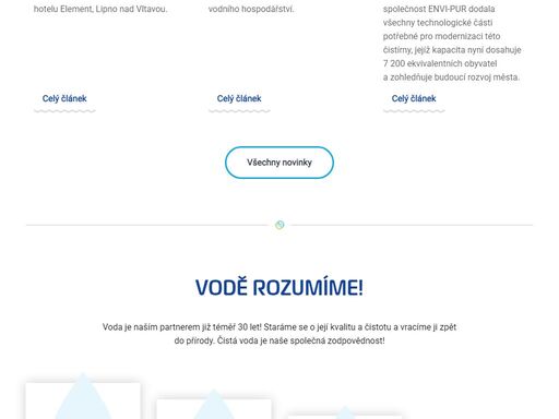 envi-pur - hospodaříme s vodou - upravujeme, čistíme, recyklujeme a vracíme zpět přírodě. patříme mezi nejsilnější české společnosti v oblasti vodohospodářství.