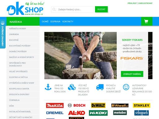 ok-shop.cz - profesionální a spolehlivý obchod nabízející elektroniku, kosmetiku, drogerii, domácí potřeby, hobby, hračky a chovatelské potřeby