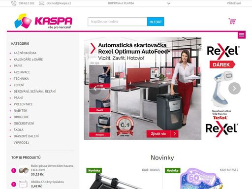kancelářské a školní potřeby od a do z. ? kamenné prodejny v ostravě, opavě a olomouci. ? největší výběr a až 45.000 položek skladem. papír, archivace, kancelářská technika, lepení, drogerie, hygiena, občerstvení, spotřební materiál. ? doprava zdarma nad 1000kč bez dph.