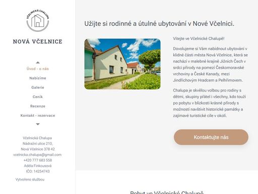 užijte si rodinné a útulné ubytování v nové včelnici.